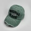 Ripped Embroidery Letter Baseball Cap Men'S And Women'S Shade Vintage Outdoor Street Cap
