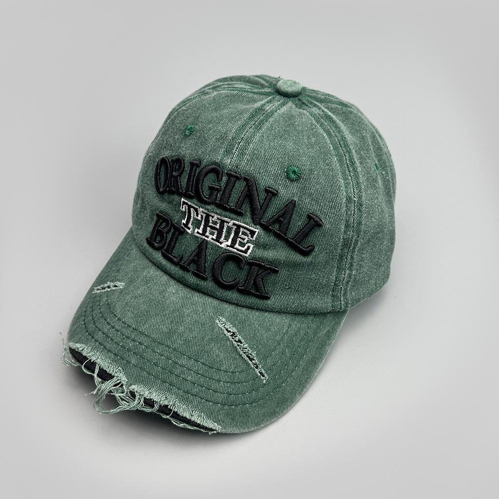 Ripped Embroidery Letter Baseball Cap Men'S And Women'S Shade Vintage Outdoor Street Cap