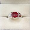 Ruby Oval Cut Gemstone With 925 Sterling Silver Ring For Men's #B545 JL375686404473