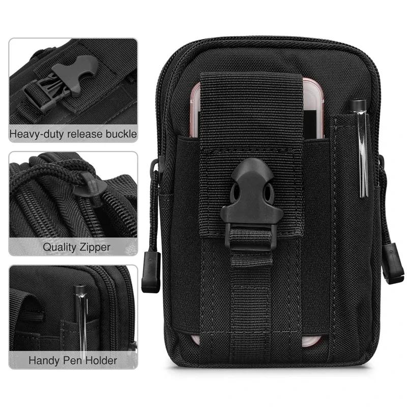 EDC Užitečné Gadgety Víceúčelová Ledvinka Taška Kempování Turistika Outdoorové Vybavení Pouzdro na Mobil Peněženka Taška Peněženka na Telefon