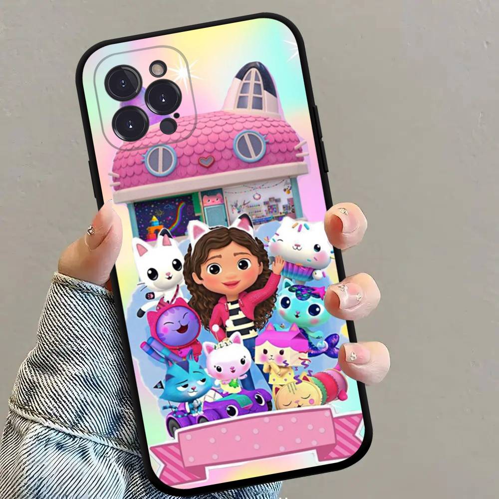 

Cute G-Gabbys D-Dollhouse Black Silicone Matte Phone Case For iphone 17 Air 16 15 14 13 12 11 Pro Max Plus Back Cover TPU iPhone 15