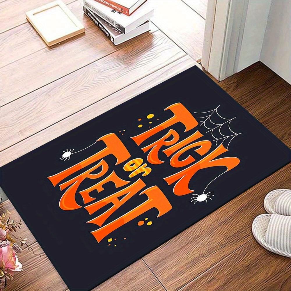 

1pc Trick or Treat Area Rug, Slip-Resistant, Easy-Clean, Stain-Resistant, Perfect for Cozy Living Rooms, Bedrooms, Kitchens, Offices, and Ho 60cm by 90cm