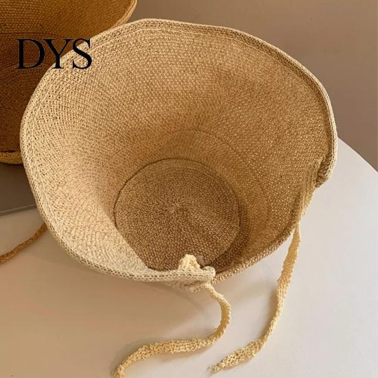 Adjustable Wide Brim Hat for Summer Straw Sun Hat, with Windproof String, Breathable UV Foldable Visor Beach Vacation Protection Women Outdoor Travel
