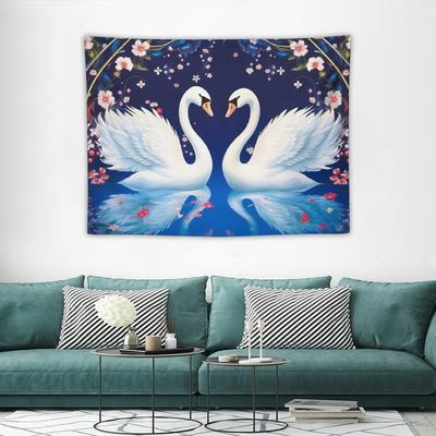 Tapestry Swan Cartoon Children's Village House