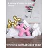 1pc Handmade Resin Balloon Dog Statue Ornament - Cute White Animal Sculptures for Home Decoration and Valentine's Day Gifts, Bir
