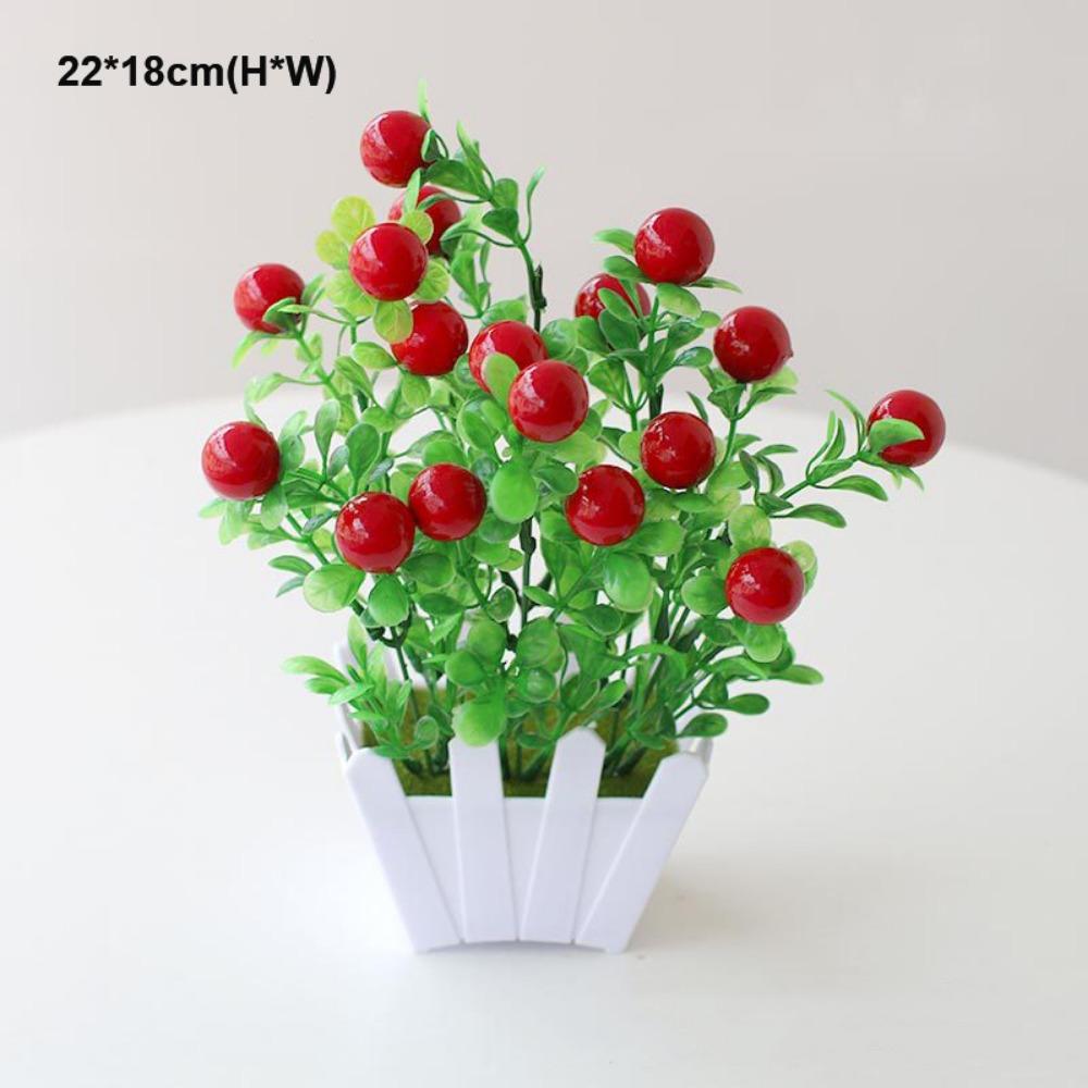 10 Styles Artificial Flowers Plastic Fake Flower Potted New Simulation Plant  Home Decor