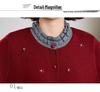 Stylish Velvet Cardigan for Middle-Aged & Elderly Women - Autumn/Winter Thick Warm Sweater