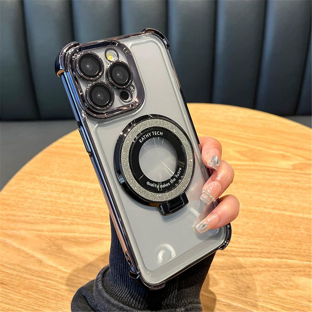 Luxury Shockproof Transparent Ring Holder Phone Case For Xiaomi Redmi K70Pro K70E K60E K60Pro K50 K50Pro Bumper Cases Cover