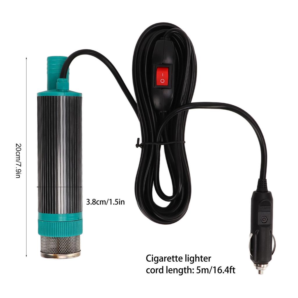 12V Portable Electric Oil Water Extractor Pump with 5m Cable Transfer Fluid Kerosene for RV Trailer Transfer Pump