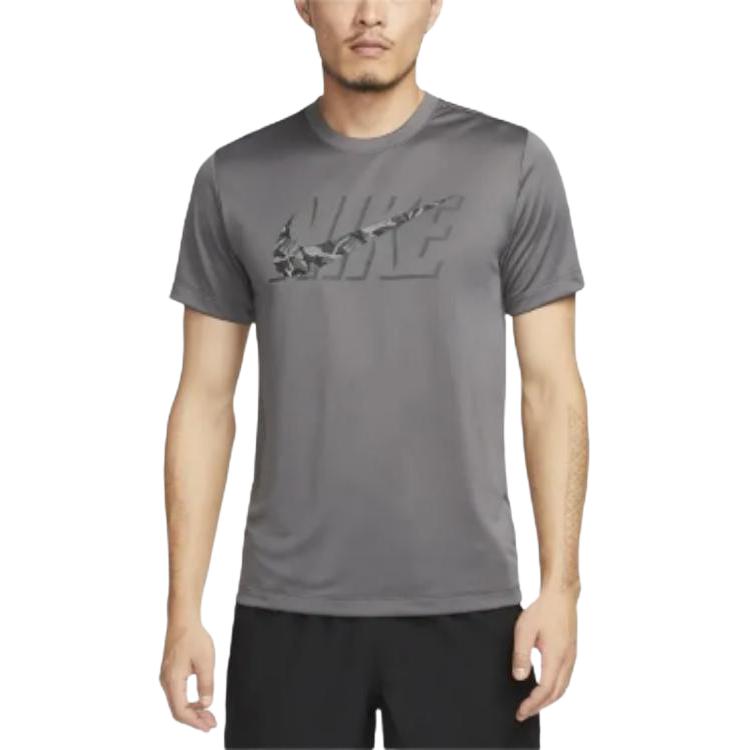 Nike T Shirts Men s Gray Crew Neck DZ2742-068 M