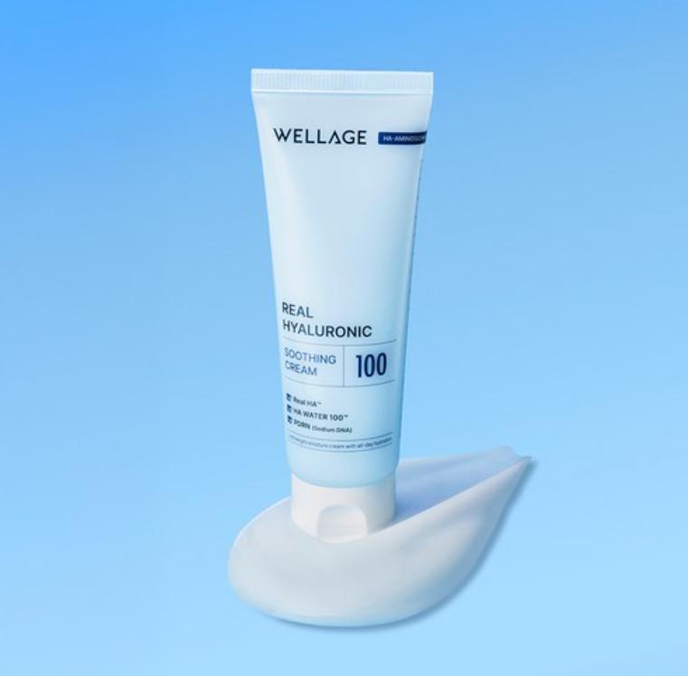 WELLAGE Real Hyaluronic Soothing Cream Intensive Hydrating & Soothing Moisturizer 80ml