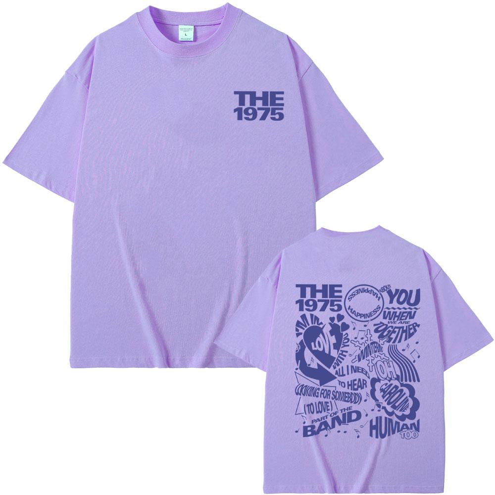 Britská indie alternativní rocková kapela The 1975 Grafické tričko Pánské Pohodlné Nadměrné tričko Pánské Vintage Streetwear Gotická trička