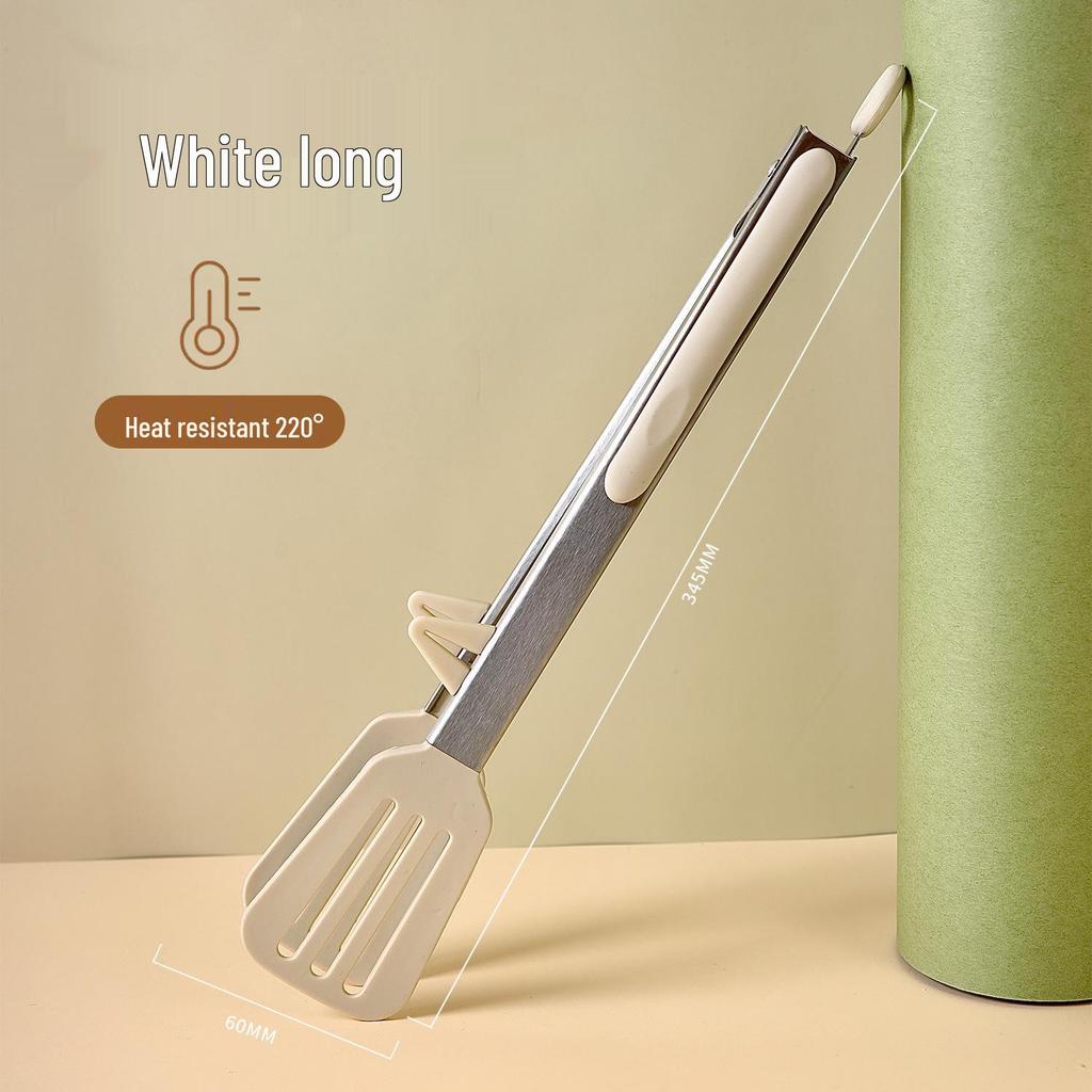 Stainless Steel Silicone Kitchen Tongs - Heat Resistant, Non-slip BBQ & Food Clips