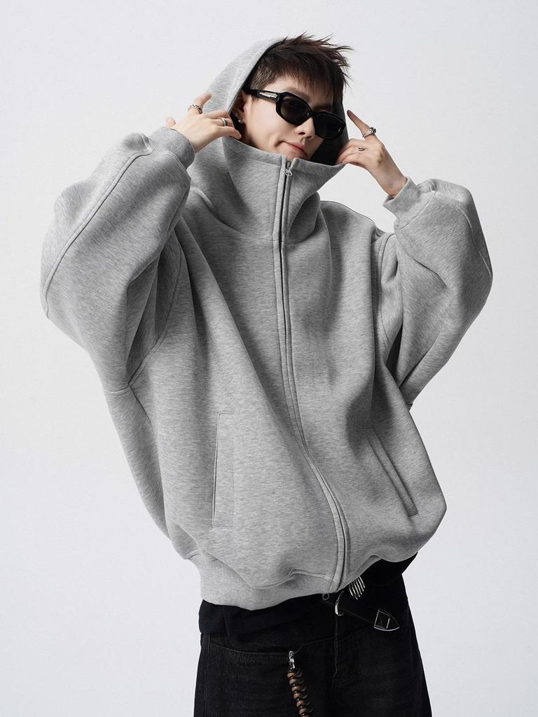 Vintage Quick-Return Unisex Loose Fit Zipper Hoodie Sweatshirt