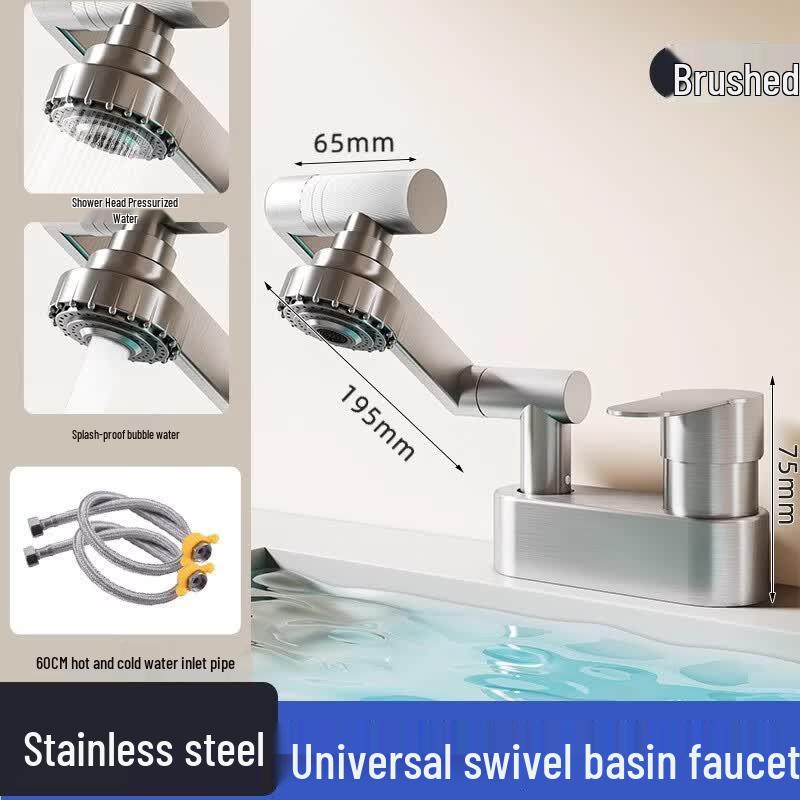 OEING Double-Hole Brass Washbasin Mixer Faucet