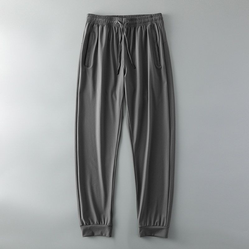 Elastic Ice Silk Pants Men's Summer Thin Straight Drooping Casual Sports Pants Export Export Men's Quick-Drying Pants