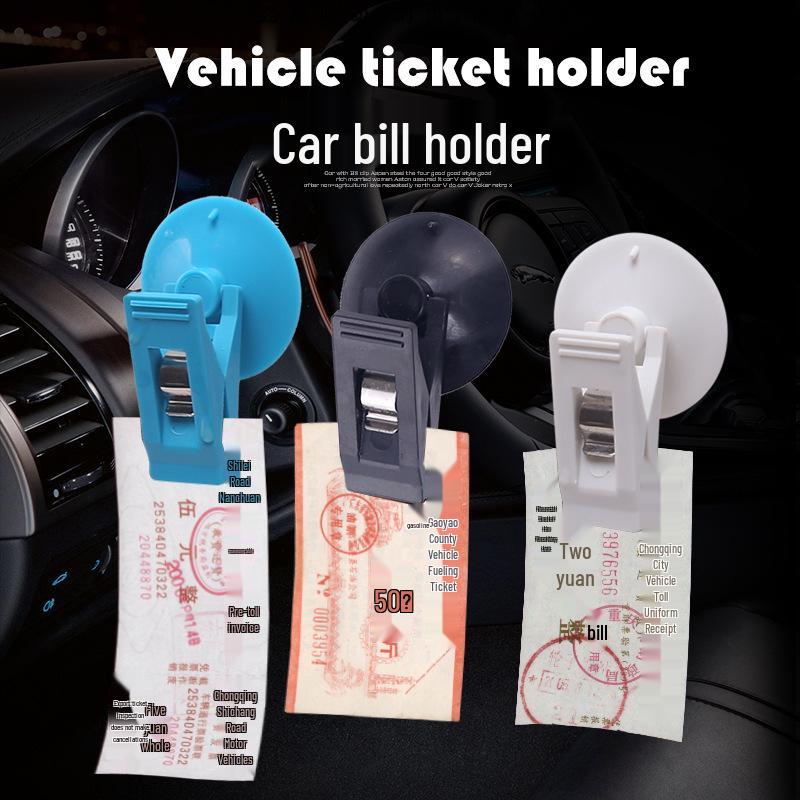 

Присоски-клипсы для автомобильного стекла для штор от солнца, полотенец, квитанций и карточек Black, 1 pair