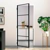 Vidaxl Interior Door, Black, 83X201.5 Cm, Glass and Aluminum