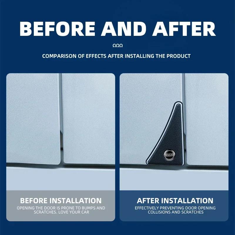 2pcs Car Door Protector Anti-collision Strip Sticker Corner Cover For Nissan X-trail Almera Qashqai Tiida Auto Accessories