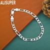 925er Sterling Silber 6mm Einfaches Armband mit gemischtem Verschluss - Modischer Geschenkschmuck