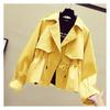 Women's Short Jacket Spring Autumn Korean Fashion Loose Waist Slim Windbreaker Coat Solid Female Outwear Tops