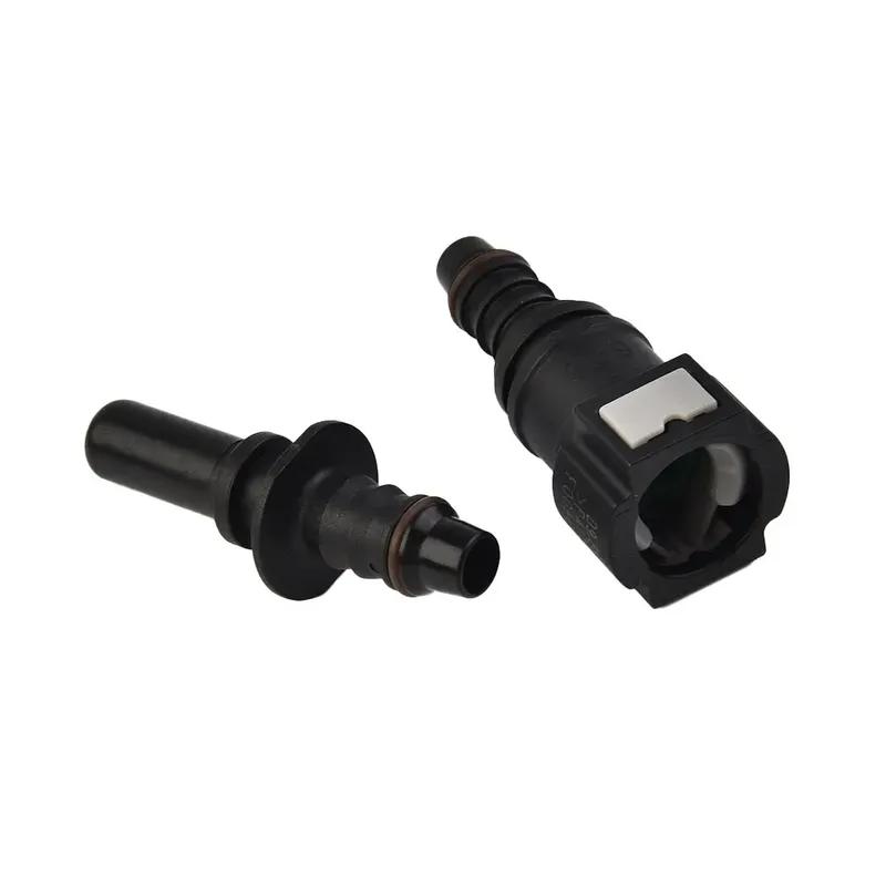 Fuel Line Hose Connector Pipe Connector 9.89-ID8 Straight Pipe Connector Set Parts Quick Release 9.89mm ID8 Quick Connect