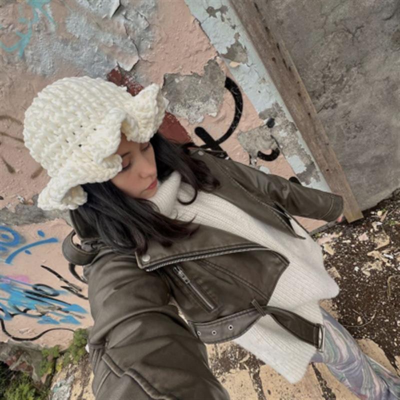 

Осень и зима Новые однотонные милые мультяшные вышитые медведи толстые вязаные шапки для мальчиков и девочек детские шерстяные шапки adult 57-59cm