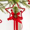 Christmas Tree Decoration Red Ribbon Bell Bow Christmas Tree Decoration Xmas Ornament For Home New Year 2025 Decor