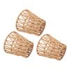 3PCS Faux Rattan Lamp Shades Bohemian Style Paper Braided E14 Bulb Clip On Decorative Lampshade for