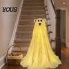 Lighted Ghost Dog for Entryway Halloween Decoration, Battery Operated Freestanding Spooky Cute Figurine with Remote And String Light Front Door,