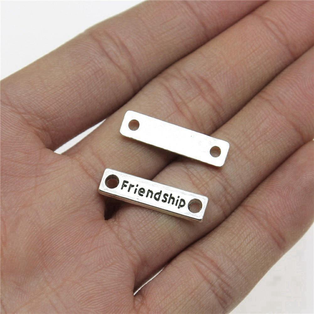 Letter Plate Connectors Alphabet A-Z Antique Bronze Zinc Alloy Jewelry Making Craft Parts DIY Connect Parts
