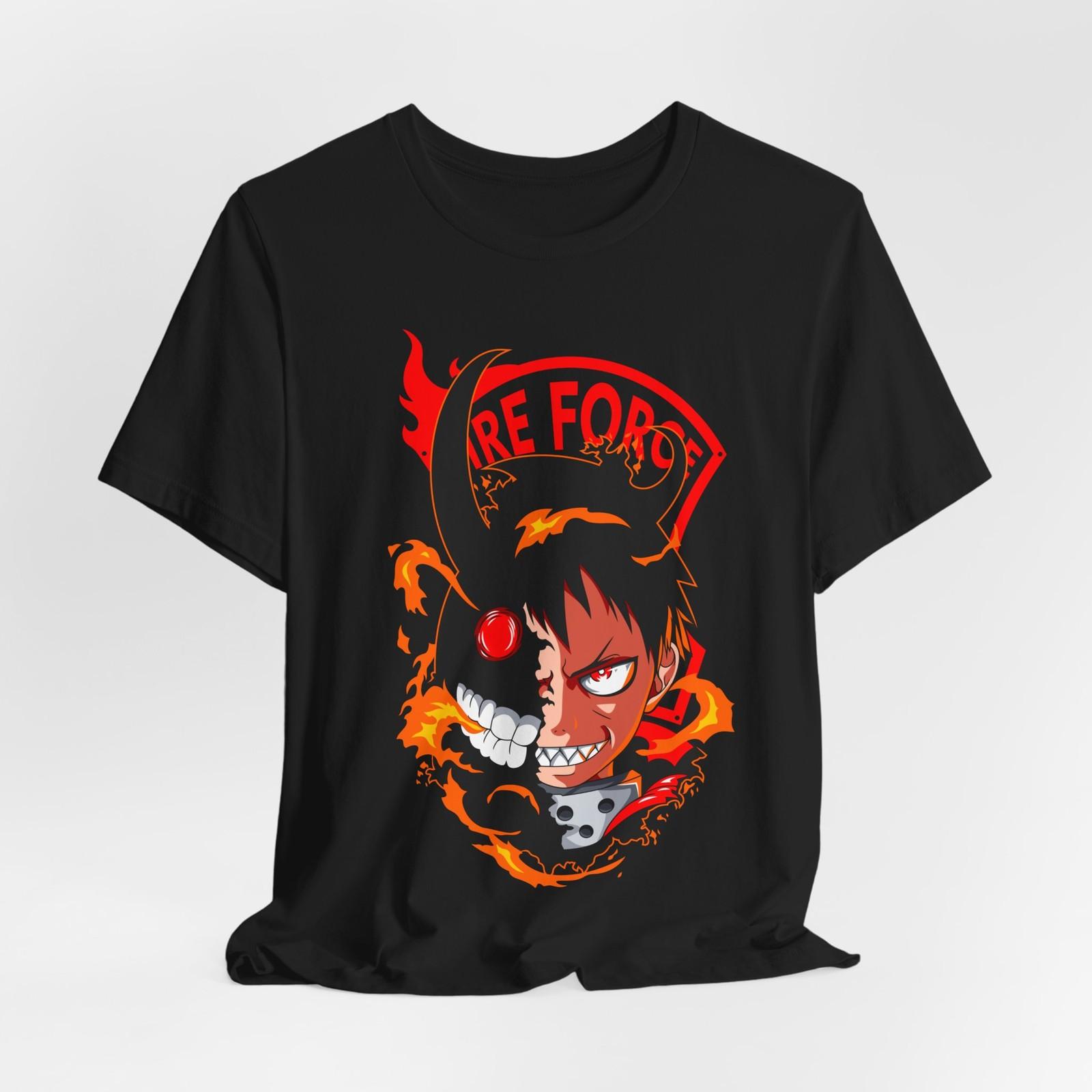 

Fire Force Unisex Jersey T-Shirt Mens Womens Tees Top Tee Tops - Anime Fan Shirt, Graphic T-Shirt Mens Womens Tees Top, Gift for L