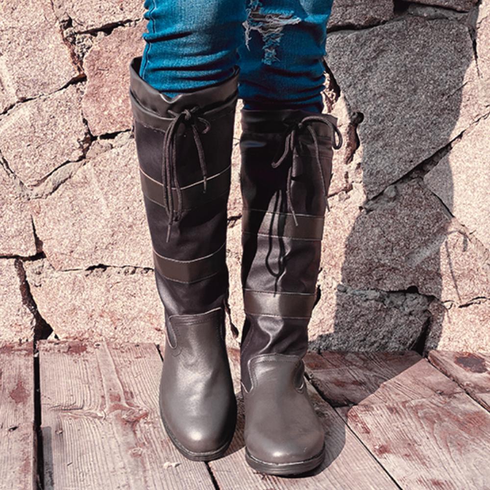 slouch block heel boots