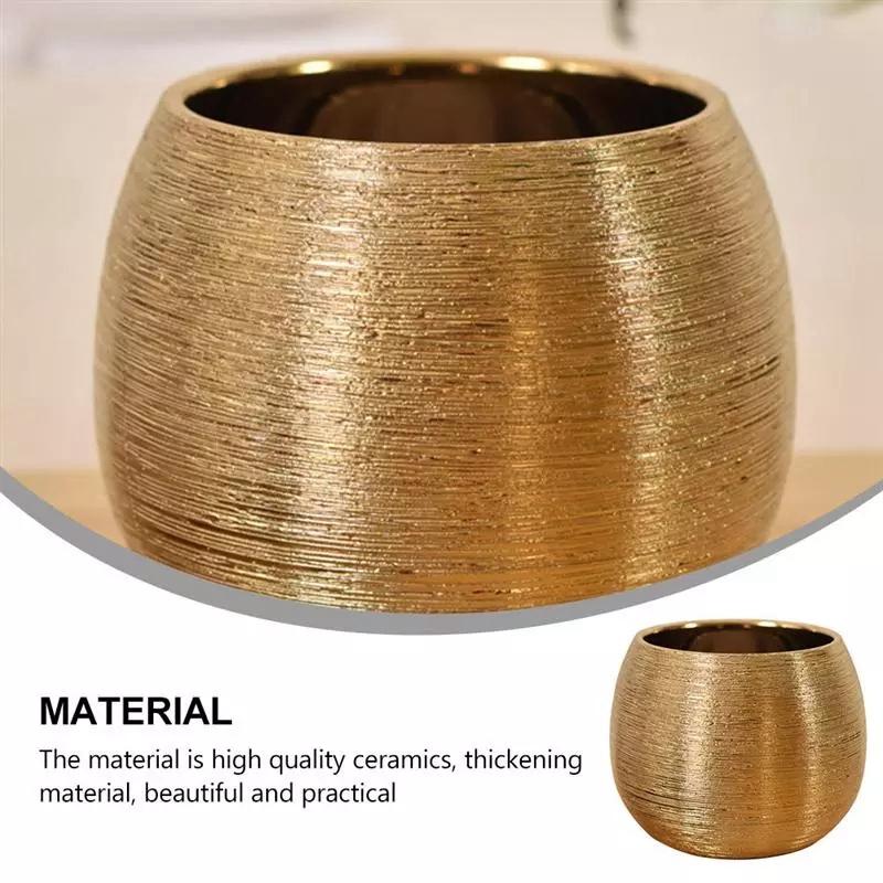 

Керамический горшок для растений, уникальный позолоченный креативный цветочный горшок, сочный цветочный горшок, ваза для цветов, горшок для растений