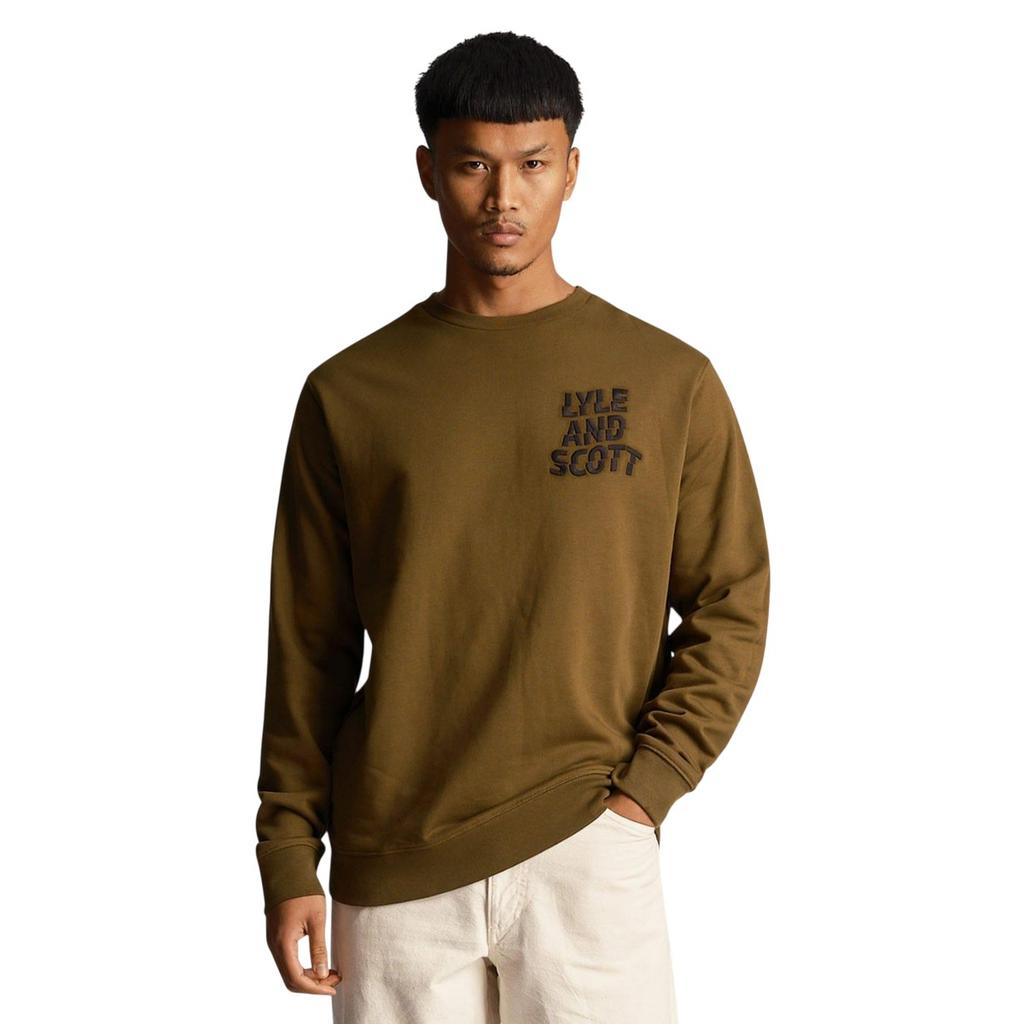 Lyle & Scott Mens Ripple Logo Crew Neck Sweatshirt