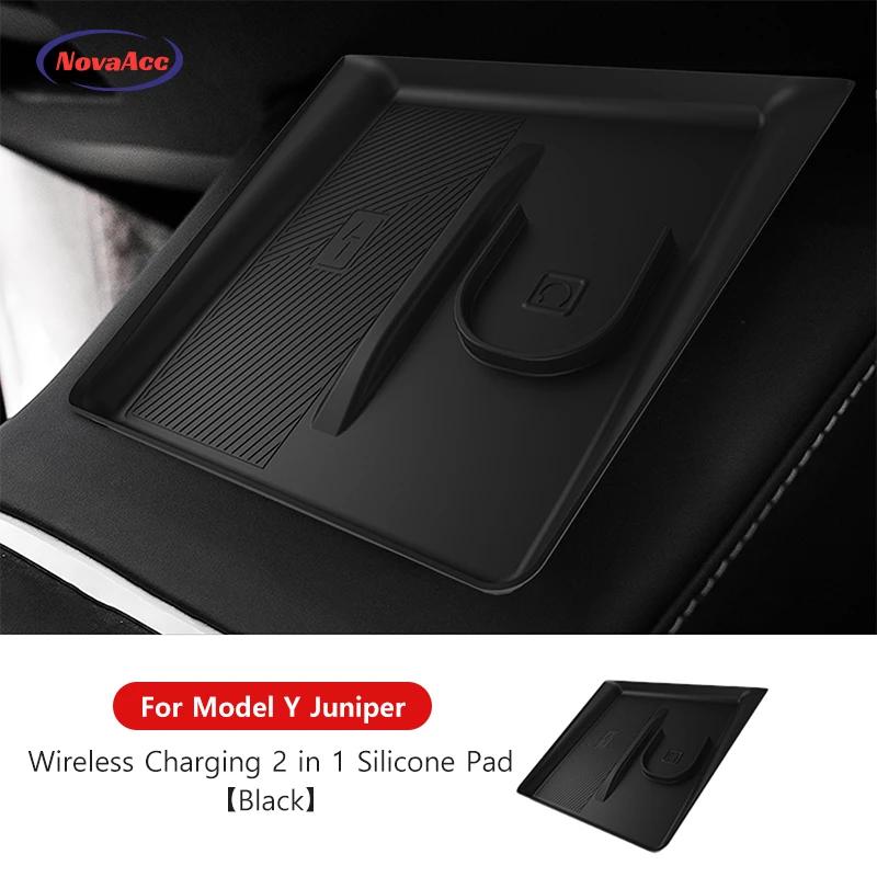 Car Interior Silicone Protective Cover For Tesla Model Y Juniper 2025 Central Control Display Rearview Mirror Protective Cover