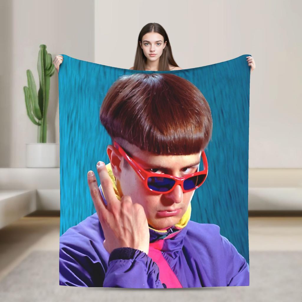 Oliver Tree Album Singer Knitted Blankets Fleece Super Warm Throw Blankets for Bedding Couch Bed Rug