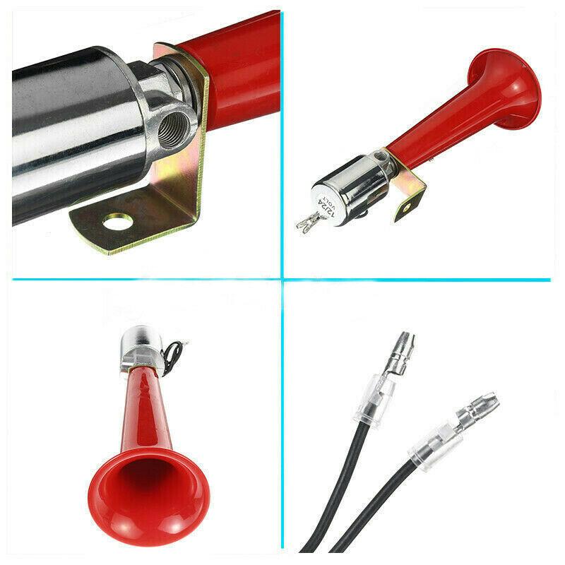 Marine Boat Horn Single Trumpet Air Horn With Compressor Electric Train Horn Whistle 12V/24V Universal For Ship Truck Car 180DB
