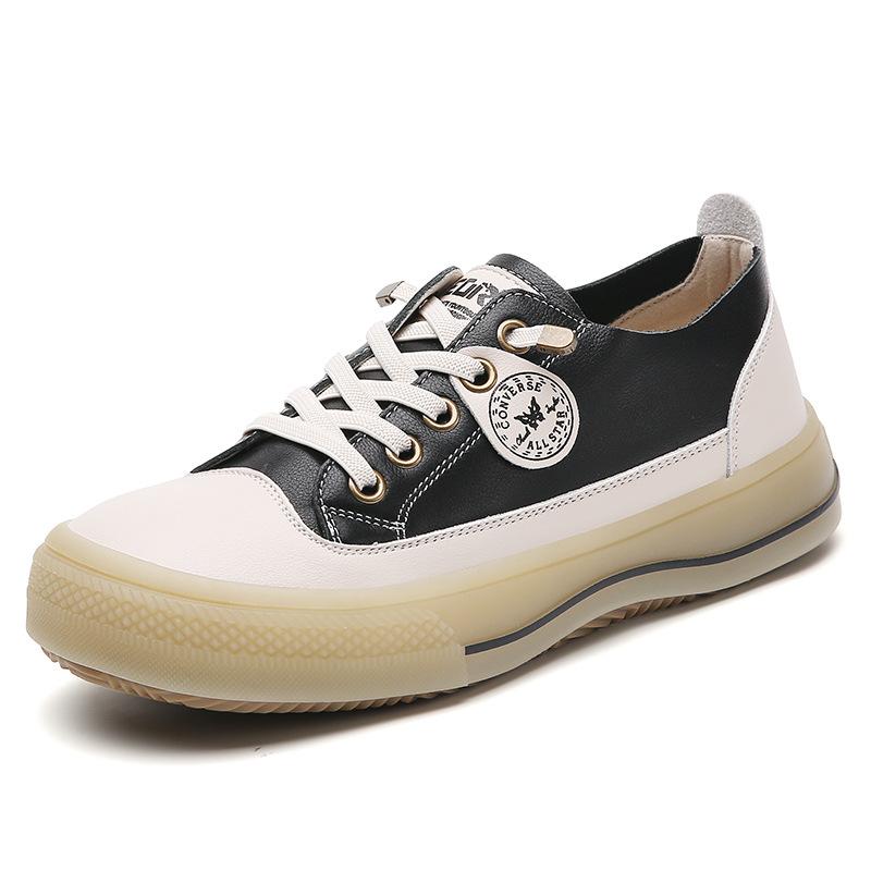 Sports and Casual Shoes for Summer New Genuine Leather White Shoes Korean Style Fashionable Versatile Classic Thick-soled German Training Shoes