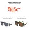 Futuristic Geometric Square Sunglasses With Uv400 Protection For Fashion Streetwear