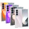 Fashion Radium Colorful Magsafe Phone Case for Samsung Galaxy Z Fold 7 ELVEV Magnetic Wireless Charging Hard PC Soft TPU Aluminum Button Back Cover