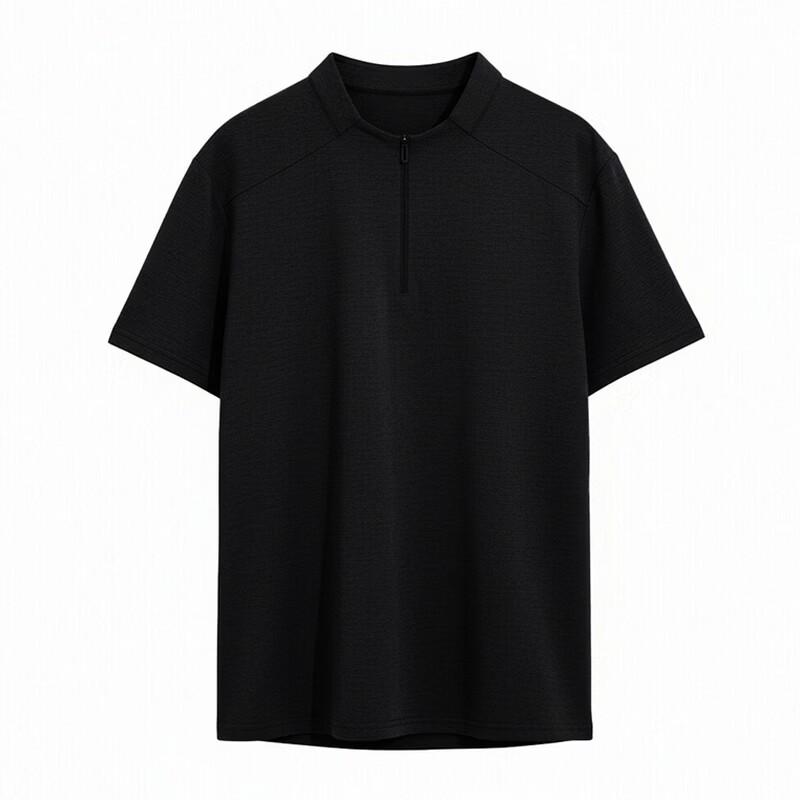 Men's Lightweight Breathable Half-Zip Short Sleeve T-Shirt