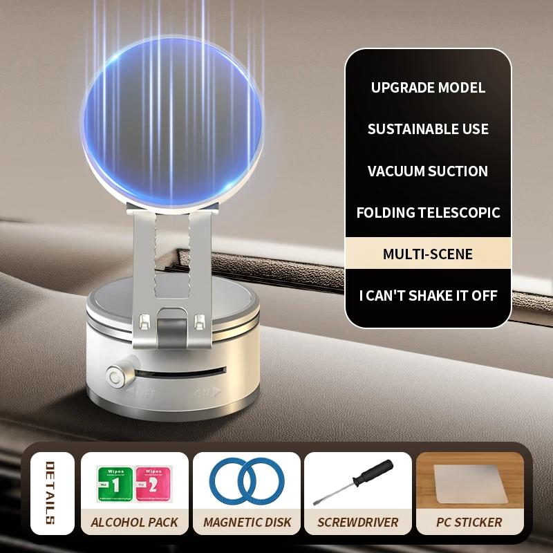2025 New 360° Rotation Magnetic Suction Phone Mount Foldable and Retractabl, Hands-Free Magnetic Cell Phone Holder for  All