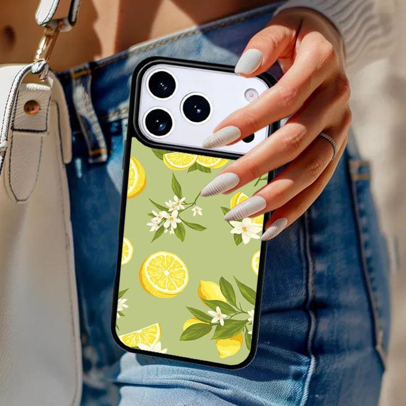 Summer Fruit Lemon Phone Case For iPhone 17 Air 14 15 13 12 Max Cover For Apple 16e 11 Pro Max Plus Coque