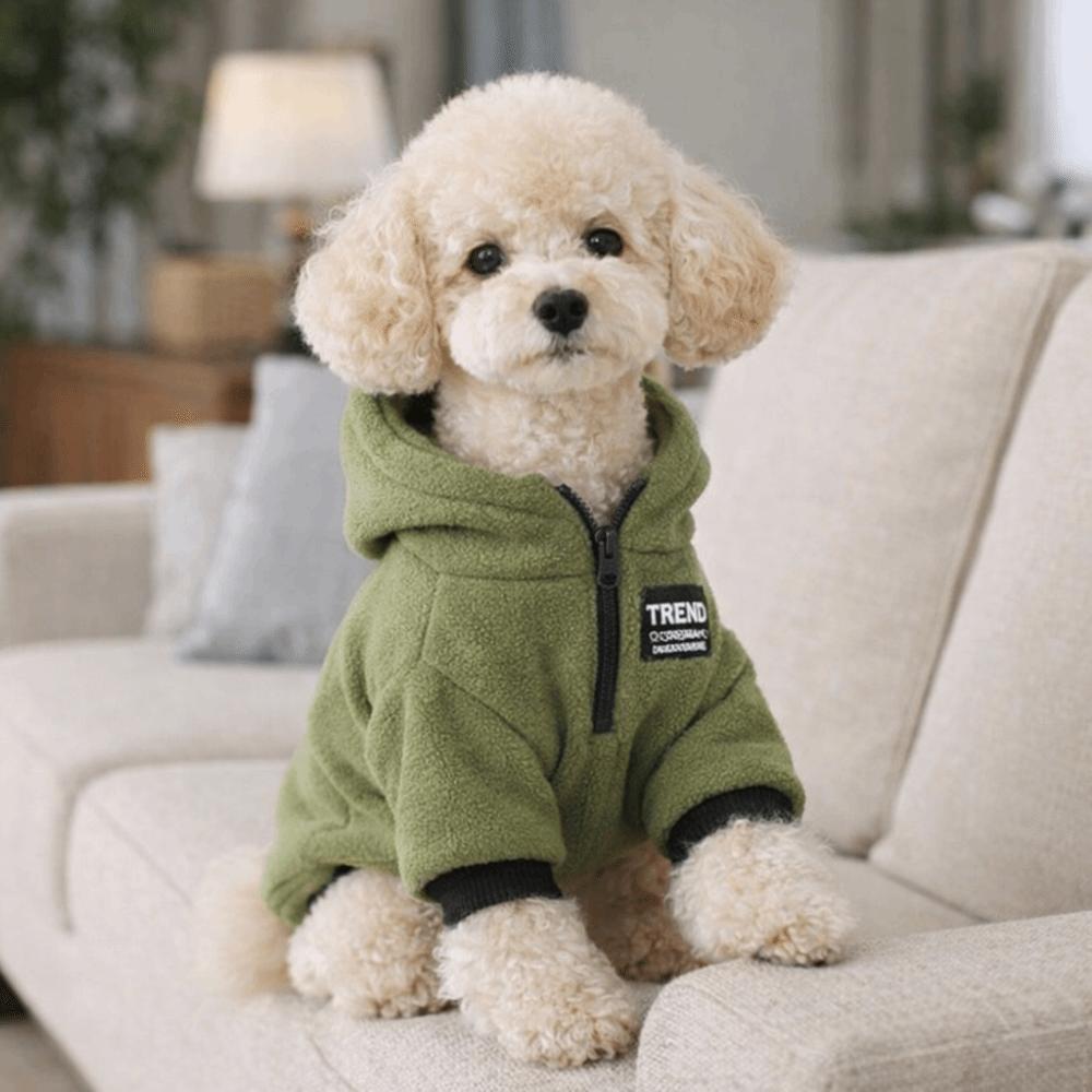 Windproof Dog Hoodie Coat Warm Winter Dog Clothing Fashion Fleece Dog Sweater Daily Use