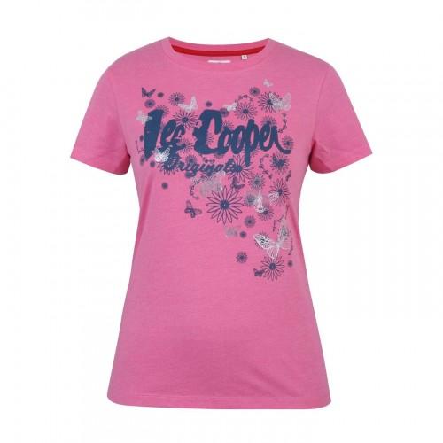 Lee Cooper Womens/Ladies Classic Butterfly Flowers T-Shirt