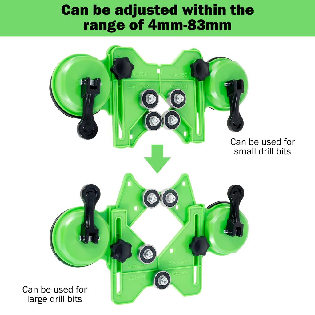 1 Set Diamond Hole Saw Kit Tile Hole Saw Kit with Double Suction Cup Guide Jig Practical Tile Hole Saw Kit for Ceramic and Glass
