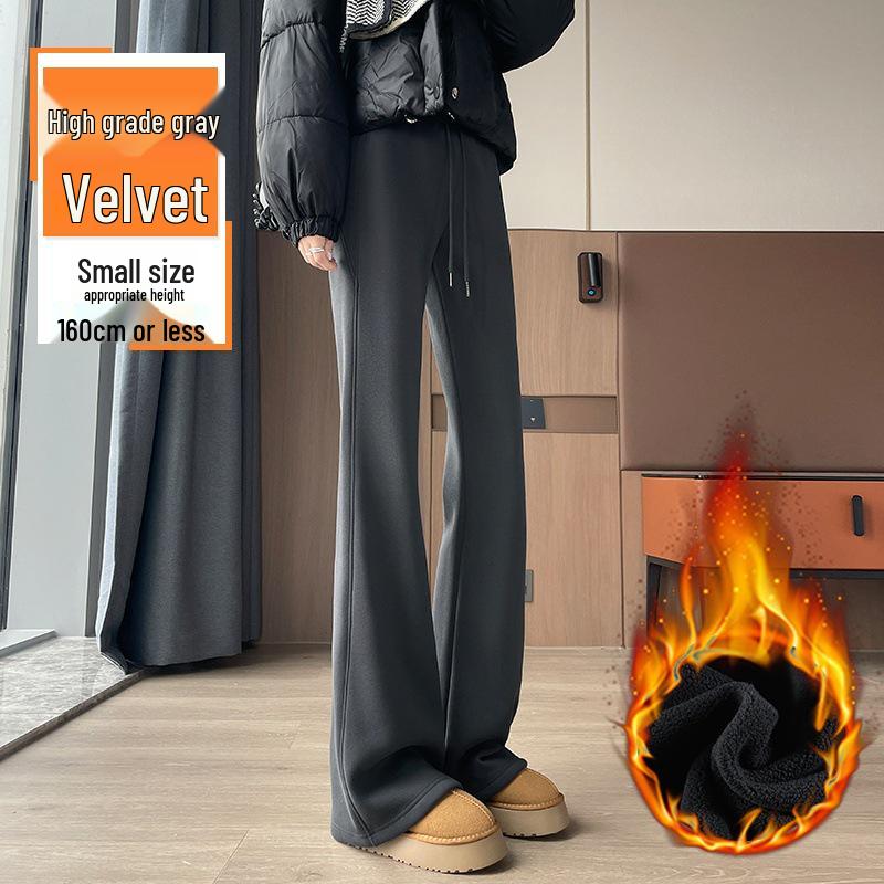 High-Waist Fleece-Lined Micro Flare Pants - Slimming, Versatile, and Stylish for Fall/Winter 2025