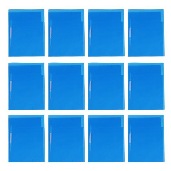 12 Pcs Plastic File Folders Clear Document Organizer with Clip Paper Folders Pockets for Office School Supplies