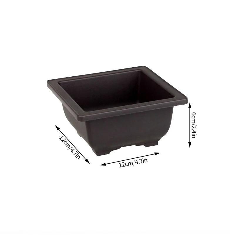 Flowerpots Imitation Purple Clay Succulent Plants Pots Outdoor Garden Landscape Bonsai Pot Trays Rectangular Square Planter